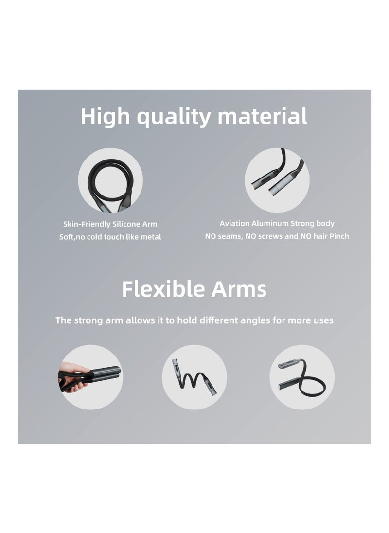 SYOSI - Book Light for Reading in Bed, Rechargeable Led Neck Reading Light, 3 Colors, Stepless Dimming, Eye-protection, Long Lasting, Flexible Arm, Perfect for Reading, Camping, Knitting, Repairing, Sewing - Image 1