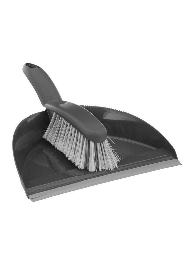 Five Simply Smart 2-Piece High Quality Polypropylene Plastic Dust Pan Set Grey 9 x 24.5 x 32.5 cm 186182 - Image 1