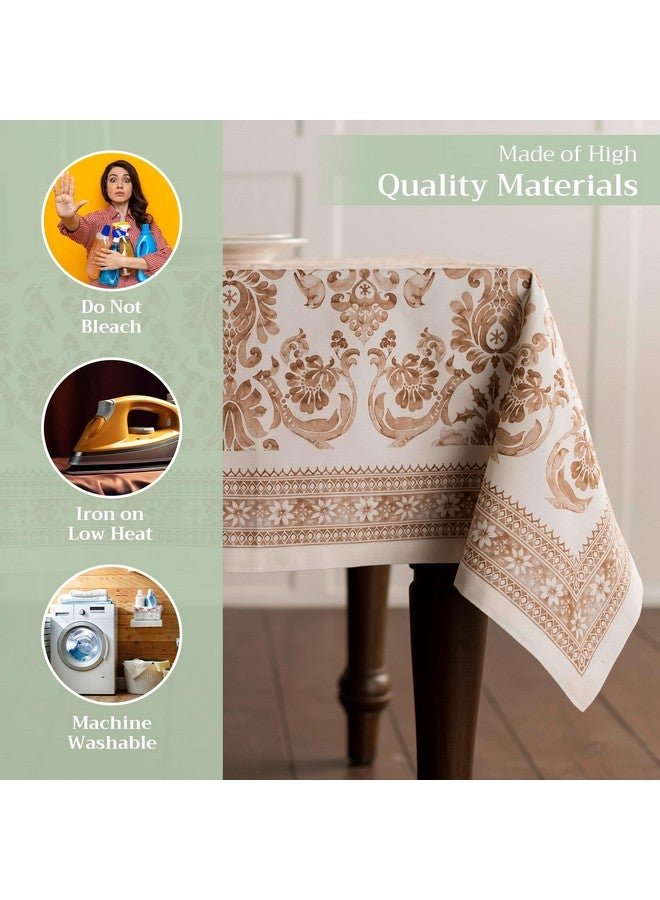 Maison d' Hermine Table Cloth Rectangle Table 100% Cotton 60 x 120 Inches Tablecloth Reusable Decorative Everyday Use for Dining Room, Farmhouse, Home, Party, Festive & Wedding - Allure - Image 3