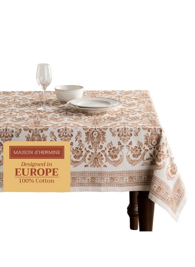 Maison d' Hermine Table Cloth Rectangle Table 100% Cotton 60 x 120 Inches Tablecloth Reusable Decorative Everyday Use for Dining Room, Farmhouse, Home, Party, Festive & Wedding - Allure - Image 1