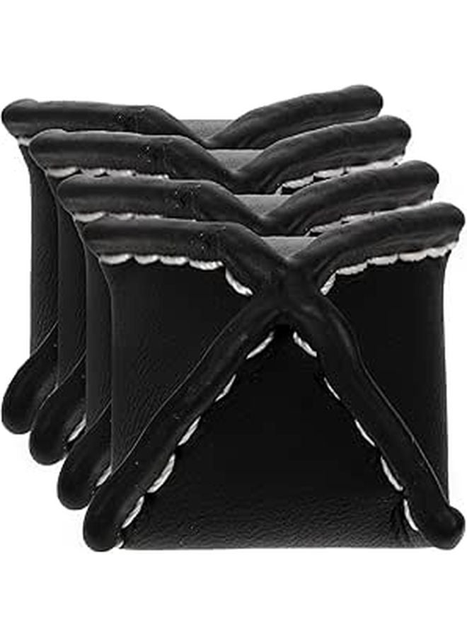 4pcs Black Square Coat Buttons For Jacket Decorative Sewing DIY Crafts - Image 1