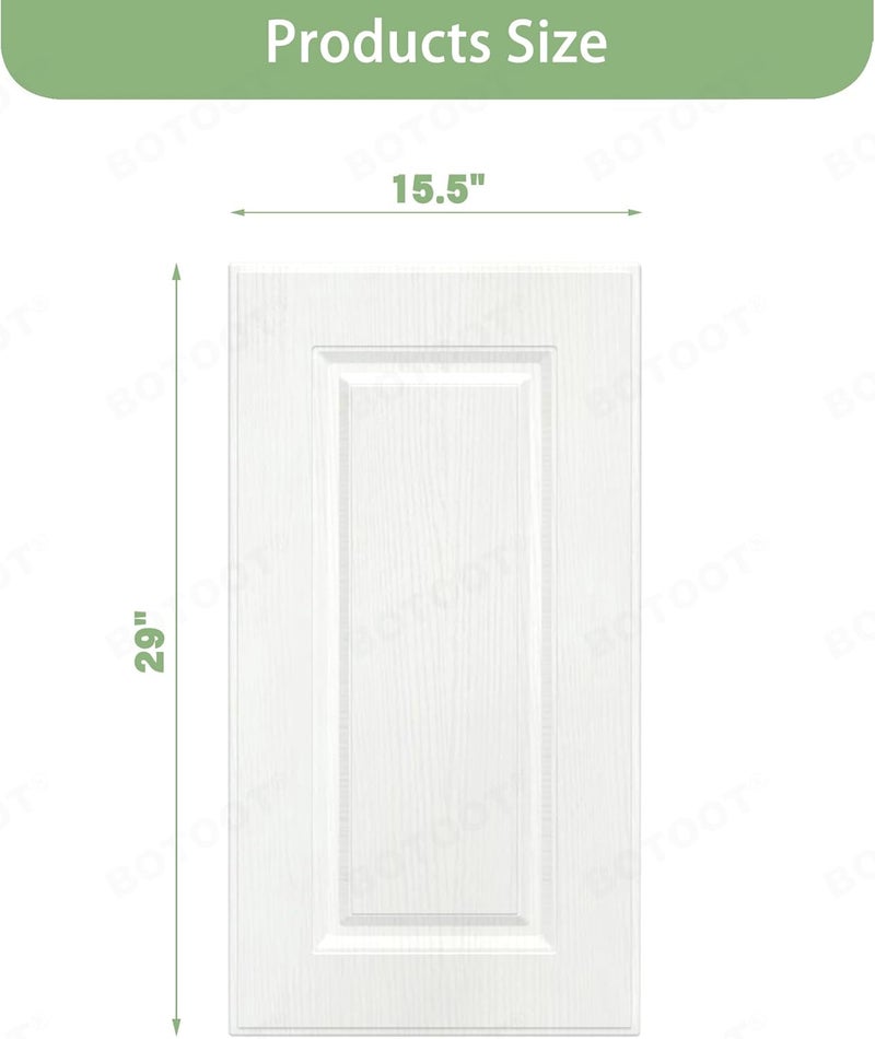 BOTOOT Built-in Cabinet Doors - Cabinet Doors for Kitchen, Living Room, Bedroom, Bathroom - 29 Inch High (White Texture, 15.5 Inch Wide) - Image 4