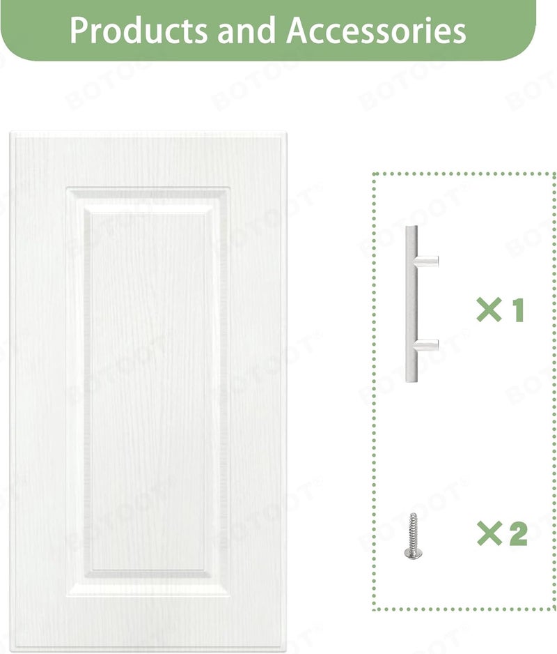 BOTOOT Built-in Cabinet Doors - Cabinet Doors for Kitchen, Living Room, Bedroom, Bathroom - 29 Inch High (White Texture, 15.5 Inch Wide) - Image 5