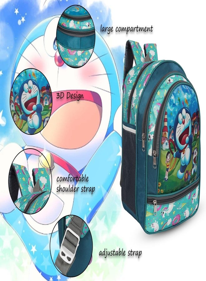 Nyfee 3D Printed Doraemon School Bag/Backpack for Boys and Girls with 3 Large Compartment & Fully Padded Handles (Ben10) - Image 4