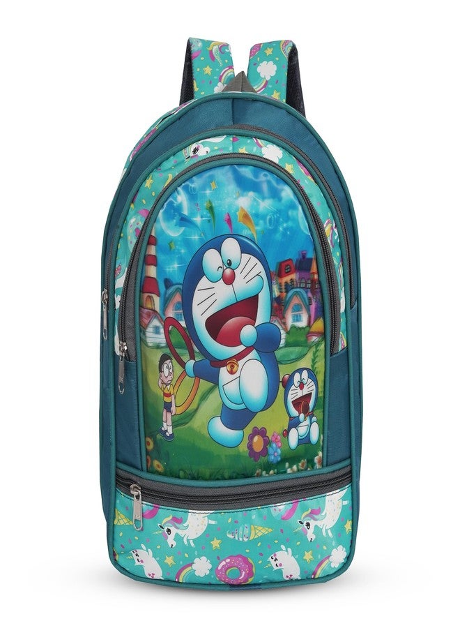 Nyfee 3D Printed Doraemon School Bag/Backpack for Boys and Girls with 3 Large Compartment & Fully Padded Handles (Ben10) - Image 1