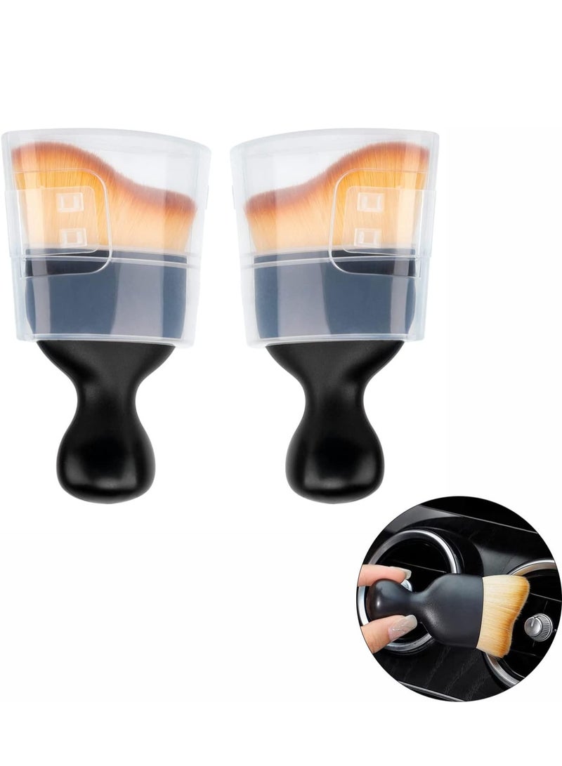 تي نيوفون فرشاة تنظيف داخلية للسيارة، فرشاة تنظيف ناعمة الشعيرات، فرشاة تنظيف داخلية للسيارة، أداة تنظيف داخلية للسيارة، فرشاة تنظيف داخلية للسيارة، فرشاة تنظيف لوحة القيادة، خالية من الخدوش، قطعتان - Image 1