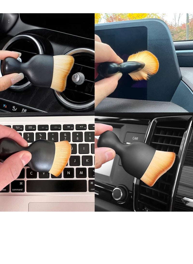 تي نيوفون فرشاة تنظيف داخلية للسيارة، فرشاة تنظيف ناعمة الشعيرات، فرشاة تنظيف داخلية للسيارة، أداة تنظيف داخلية للسيارة، فرشاة تنظيف داخلية للسيارة، فرشاة تنظيف لوحة القيادة، خالية من الخدوش، قطعتان - Image 5