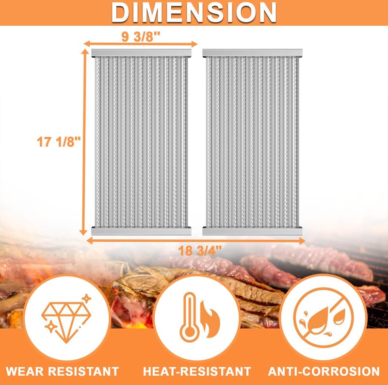 PETKAO 17 1/8 X 9 3/8" Grill Emitter Grates for Charbroil TRU-Infrared 2 Burner 463644220 463642316, G362-2100-W1 Replacement for Charbroil Parts 463632320 463675016 463245518 463675016P1 466642316 466642416 - Image 4