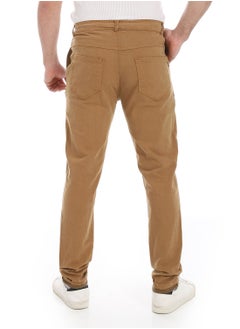 Andora Plain Gabardine Fit Trousers _ Camel  - Image 3