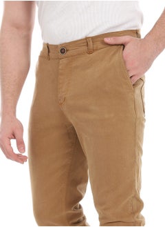 Andora Plain Gabardine Fit Trousers _ Camel  - Image 4