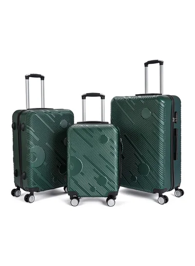 LIMRA Travel Bags From limra it consists of 3 luggage bags with a modern design and a solid green color