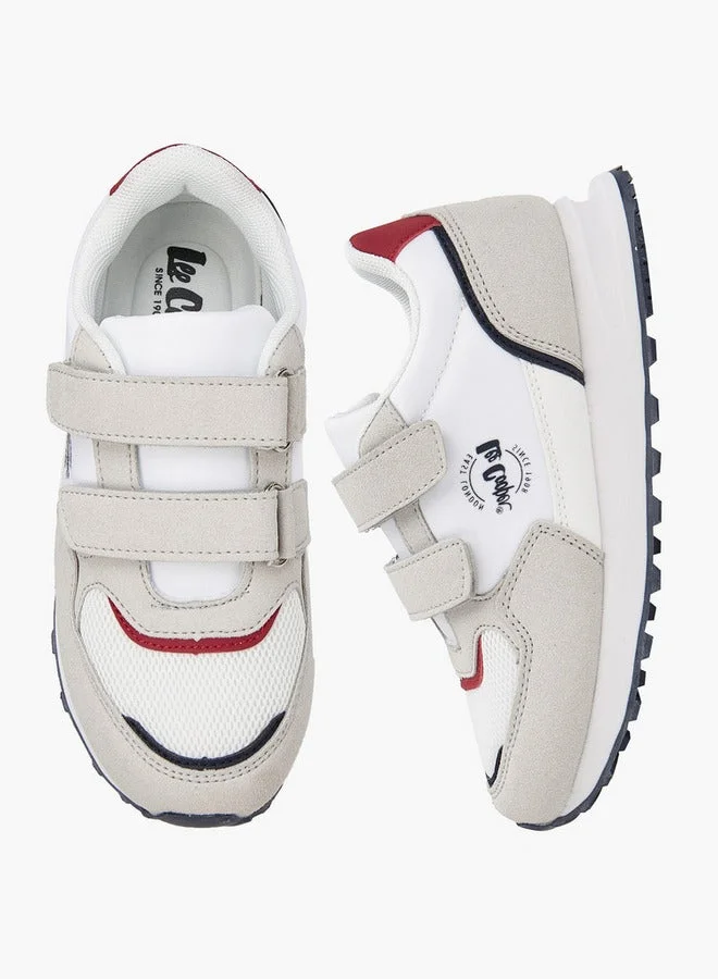 Lee Cooper Boys' Colourblock Sneakers with Hook and Loop Closure