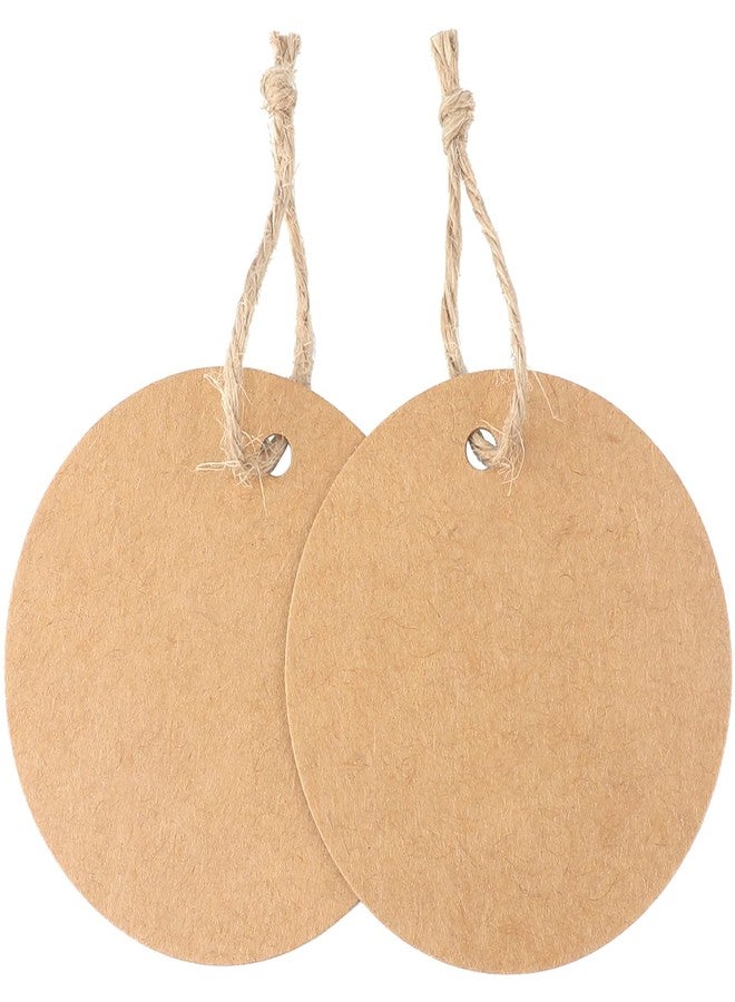 G2PLUS 100PCS Kraft Paper Gift Tag with String,2.2'' Round Paper Tags Blank Hang Tags Brown Circle Tags with Holes for Craft Projects, Xmas Gift, DIY Wedding Favor Bag - Image 4