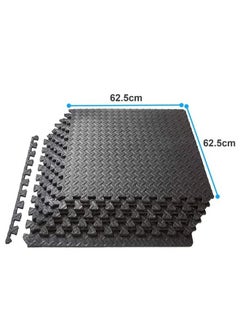 Yalla HomeGym Puzzle Exercise Mat with EVA Foam Interlocking Floor Tiles  62.5x62.5cm 10mm Set of 16 pcs( 6 SQ Meter)  - Image 2