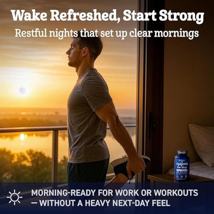 Dr. Matthew Apigenin Supplement for Sleep. Best Natural Sleep Aid Without Melatonin for Adults. With L-Theanine & Magnesium. Plant-Based Nighttime Support. Apigenina Suplemento. - Image 3