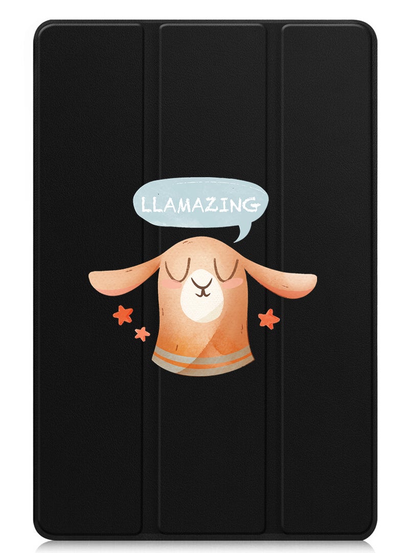 Theodor Protective Flip Case For Huawei MatePad 11.5 S (2024) With Trifold Stand Auto Wake Sleep Shockproof Cover Llamazing lama - Image 1
