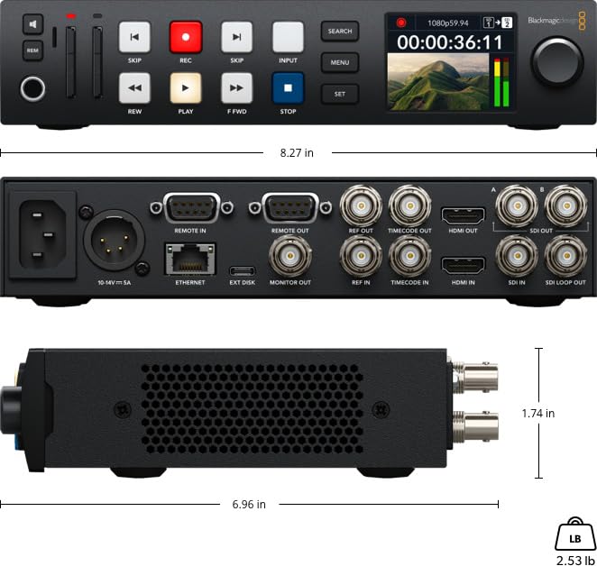 Blackmagic Design HyperDeck Studio HD Plus Recorder (HYPERD/ST/DCHP) - Image 5