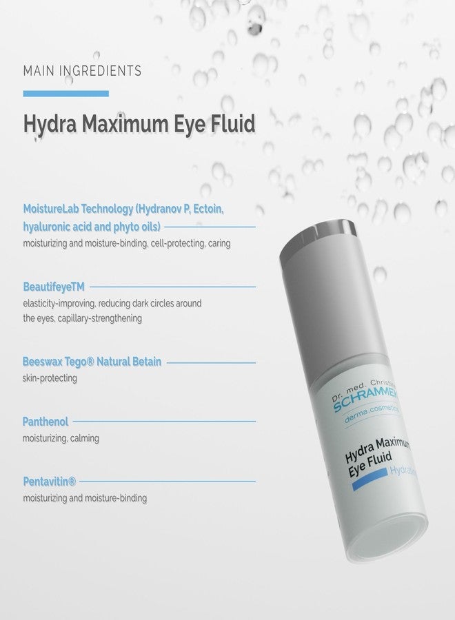 Schrammek Hydra Maximum Eye Fluid (0.5 fl oz) - Reduces Fine Lines, Wrinkles & Dark Circles – Under Eye Treatment - Hyaluronic Acid - Eye Care - Dr. Schrammek - Image 3