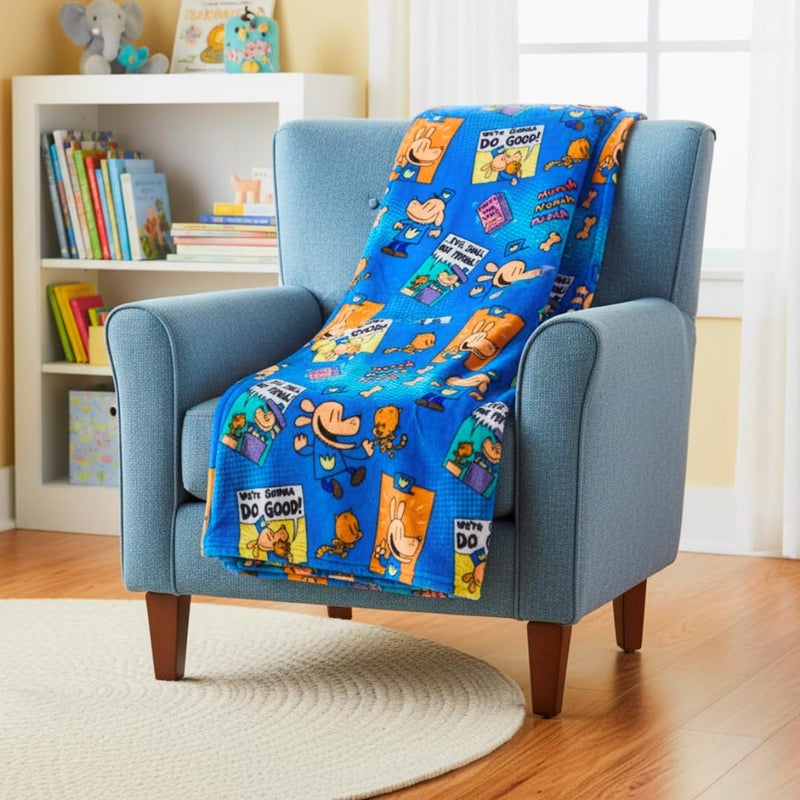 Franco Dog Man Supa Book Kids Bedding Super Soft Cozy Plush Throw, 40 in x 50 in, (Officially Licensed Product) - Image 1