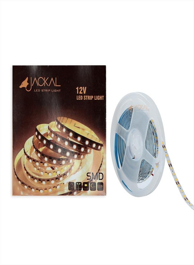 JACKAL شريط إضاءة LED أبيض دافئ من جاكال®، 2835، بطول 5 أمتار/16.4 قدم - بشريط عالي الكثافة | مثالي لتزيين المنزل، غرفة النوم، المطبخ، الحديقة، أسفل الخزائن، الفناء الخلفي، السلالم، إلخ. | (120 مصباح LED/8 مم - أخضر) - Image 4