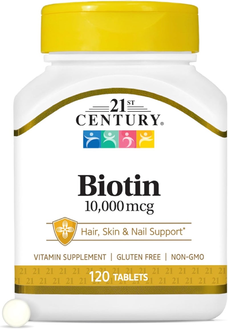21st Century Biotin Tablets 10,000 mcg for Hair, Skin & Nails - Image 1