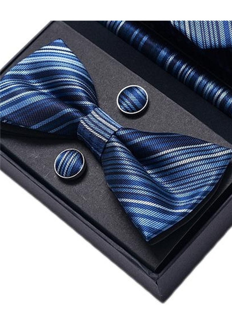 Generic - 5 pcs high-end tie for men business professional formal tie bow tie cufflinks square scarf fashion accessories gift box - Image 1