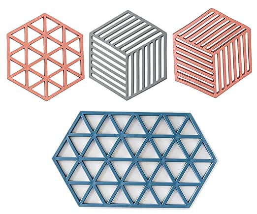 SWILAK Silicone Trivet Mats and Hot Pads, Trivets for Hot Dishes, Hot Pads Pot Holders, Non-Slip Silicone Mats for Kitchen Dining Table Supplies - Image 1