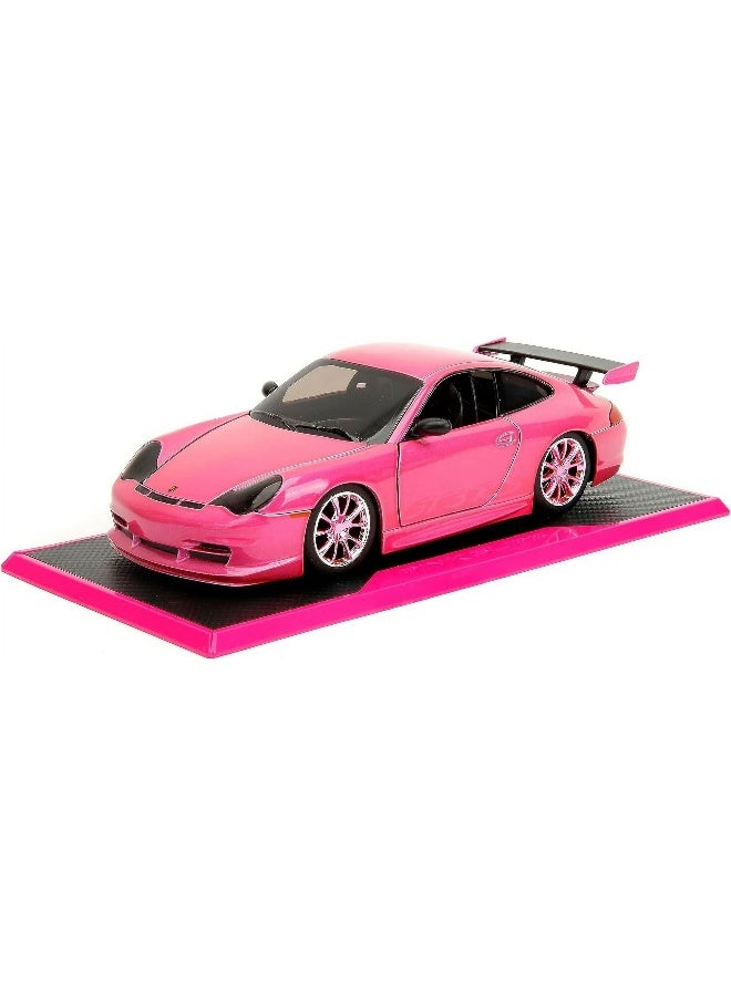 JADA Pink Slips Tokyo Drift 2007 Porsche 911 Gt-3 (997) Die-Cast Car (1:24, Pink) - Image 1