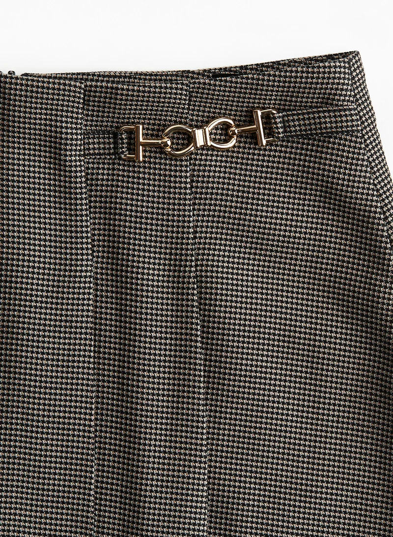 H&M Metal-Detail Mini Skirt