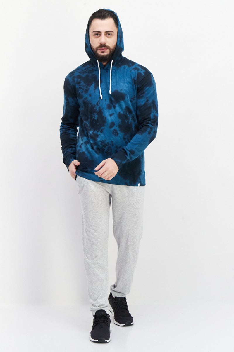 Sovereign Code سويت شيرتات بأكمام طويلة مع غطاء للرأس للرجال، مزيج أزرق - Image 3