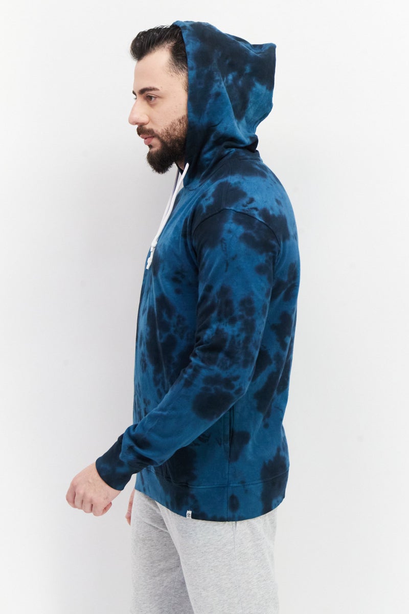 Sovereign Code سويت شيرتات بأكمام طويلة مع غطاء للرأس للرجال، مزيج أزرق - Image 4