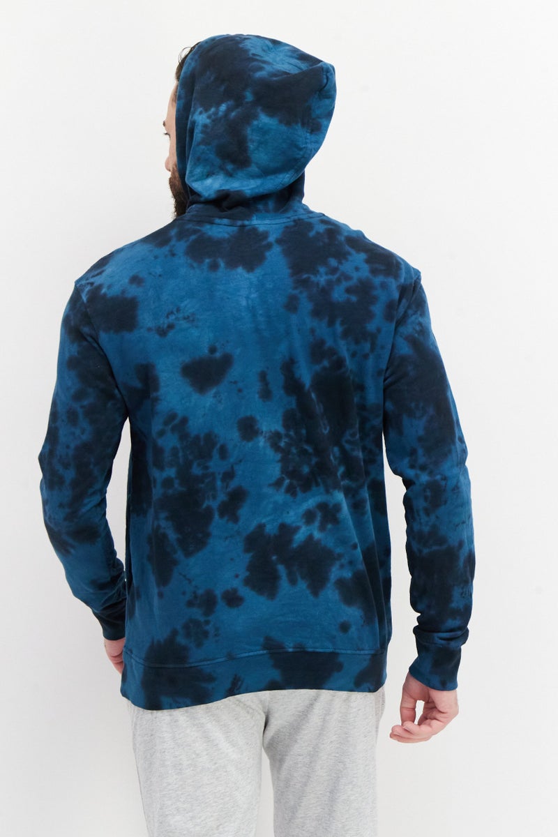 Sovereign Code سويت شيرتات بأكمام طويلة مع غطاء للرأس للرجال، مزيج أزرق - Image 2