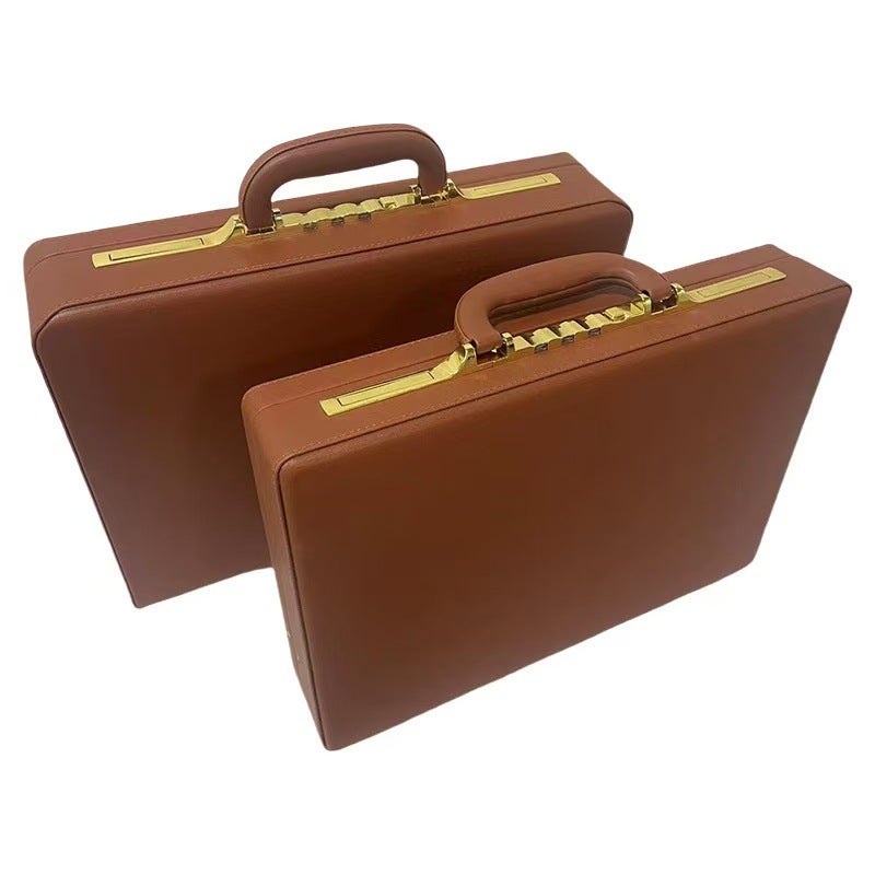 Retro Pu Leather Briefcase Business Travel Portable Briefcase Lawyer Handbag Men'S Briefcase - Image 5