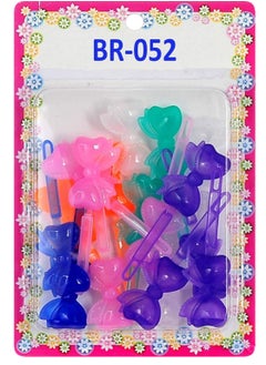 TARA Tara Girls Super Cute Self Hinge Plastic Mulit Design Hair Barrettes Selection. 20pc Pink mix bow shape.  - Image 1
