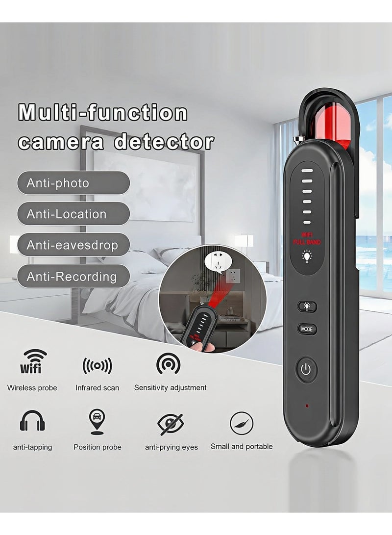 Hidden Camera Detector – 1-6.5GHz RF Signal Scanner, GPS Tracker Finder, 3-in-1 Anti Spy Bug Sweeper with Magnetic Detection & Optical Lens Finder for Hotel Car Office Travel - Image 2