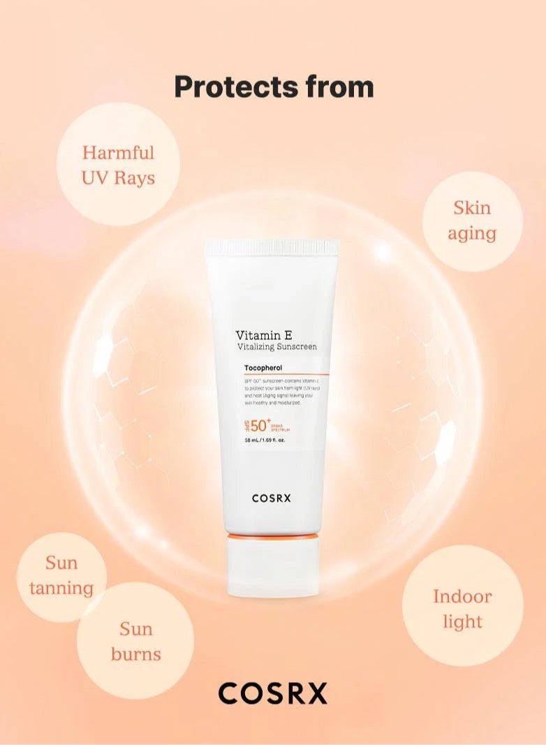 COSRX Vitamin E Vitalizing Sunscreen SPF 50+ 50ml - Image 5