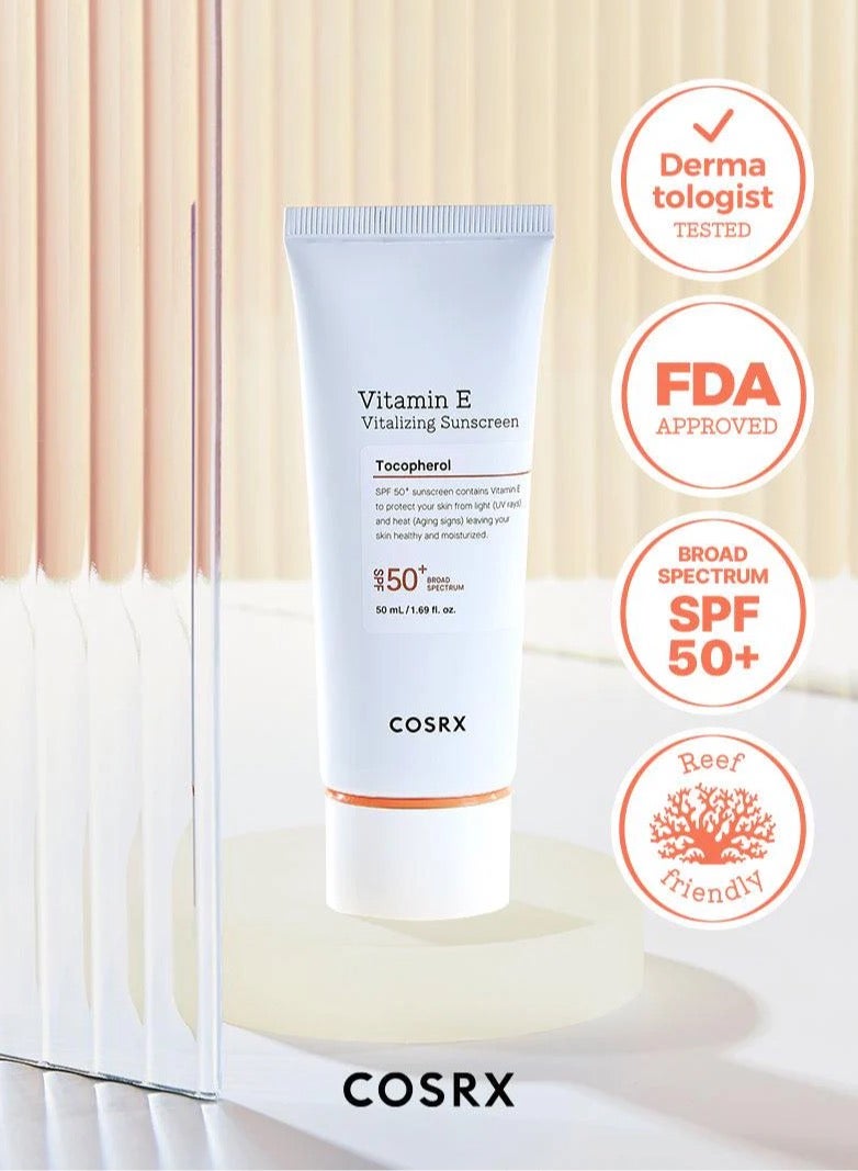 COSRX Vitamin E Vitalizing Sunscreen SPF 50+ 50ml - Image 2