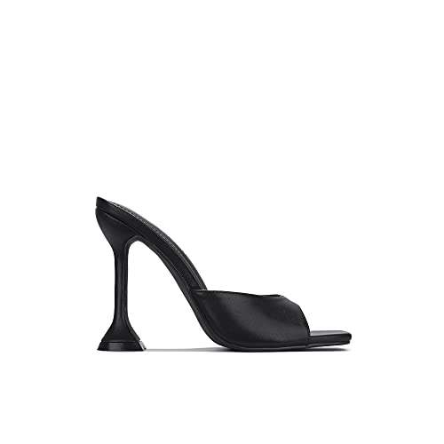Cape Robbin Lithe Sexy High Heels for Women, Square Open Toe Shoes Heels - Black Size 8 - Image 5