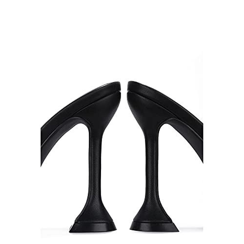 Cape Robbin Lithe Sexy High Heels for Women, Square Open Toe Shoes Heels - Black Size 8 - Image 4