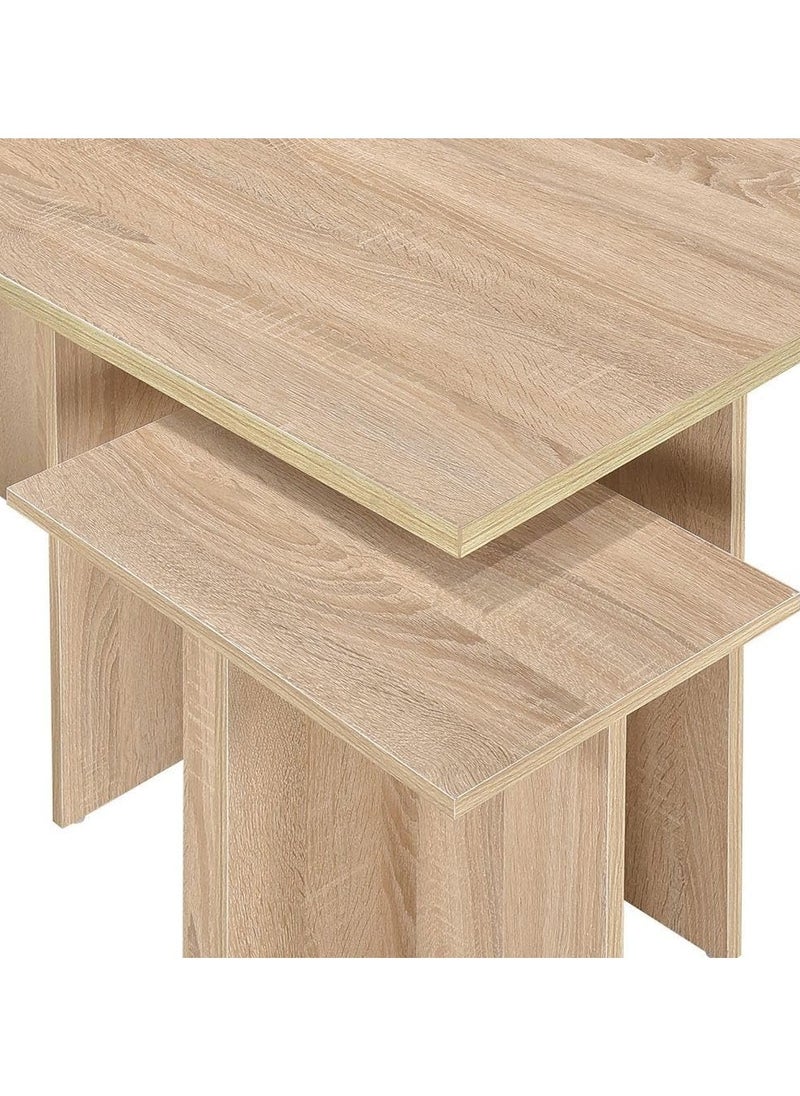 DubaiGallery Coffee Table Set 1 + 4 Multifunctional Living Room Desk Space Saving Center Table  - Image 4