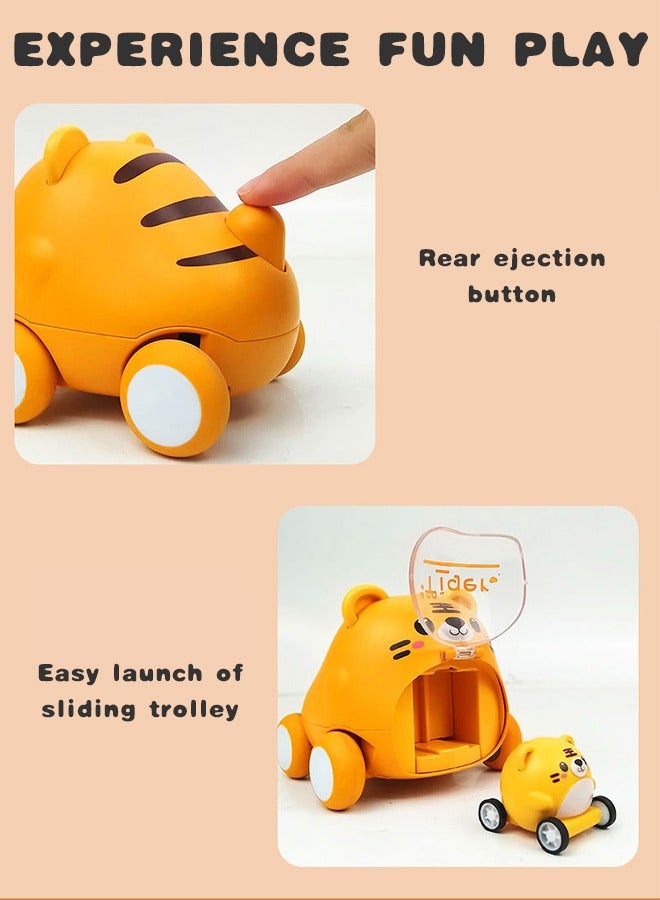 GROIC Catapult Car Toys for Kids,Pull Back Cars for Toddlers, Preschool Kids Car Launcher Toys ,Car Toys - Image 2