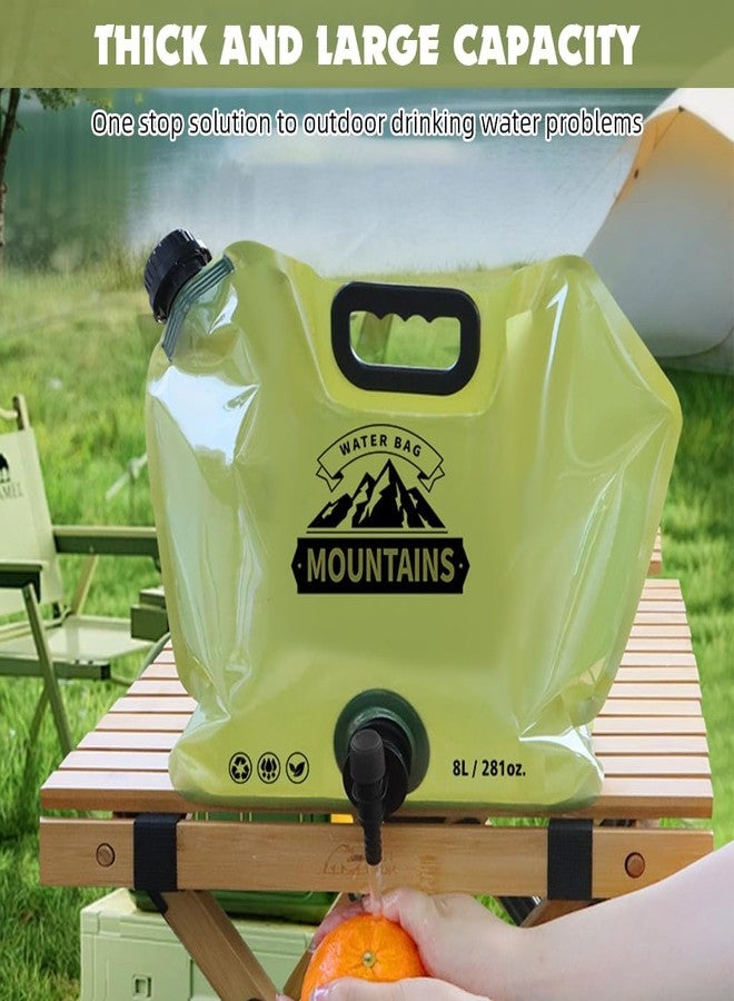 LAYZOO 8 Liter Collapsible Emergency Water Storage Bag with Tap for Camping, BPA Free Plastic Water Carrier Tank, Foldable Water Jug Container Bag for Travel, Hiking,Desert Survival,Outdoor Adventure - Image 3