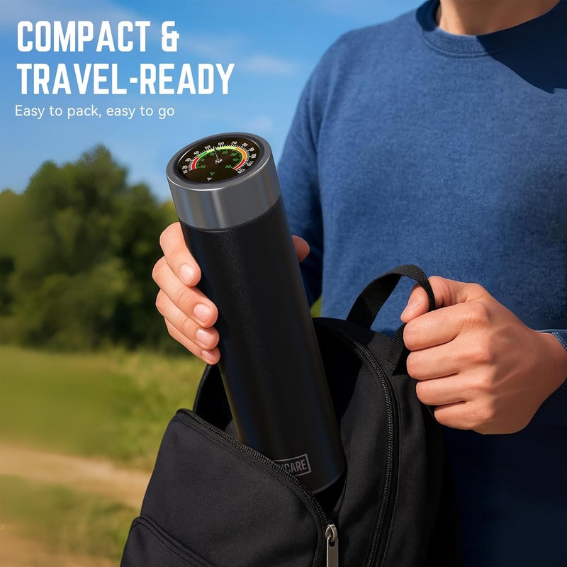 DISONCARE Odyssey 60H Medication Cooler Travel Case| Holds 3 Pens, Temperature Dial Cover, Battery-Free TSA-Approved Design, QR Medical Tag (Jet Black) - Image 3