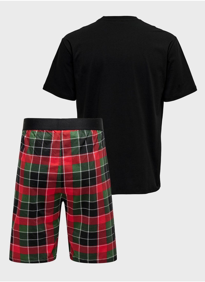 Only & Sons - Checked Pyjama Set - Image 1