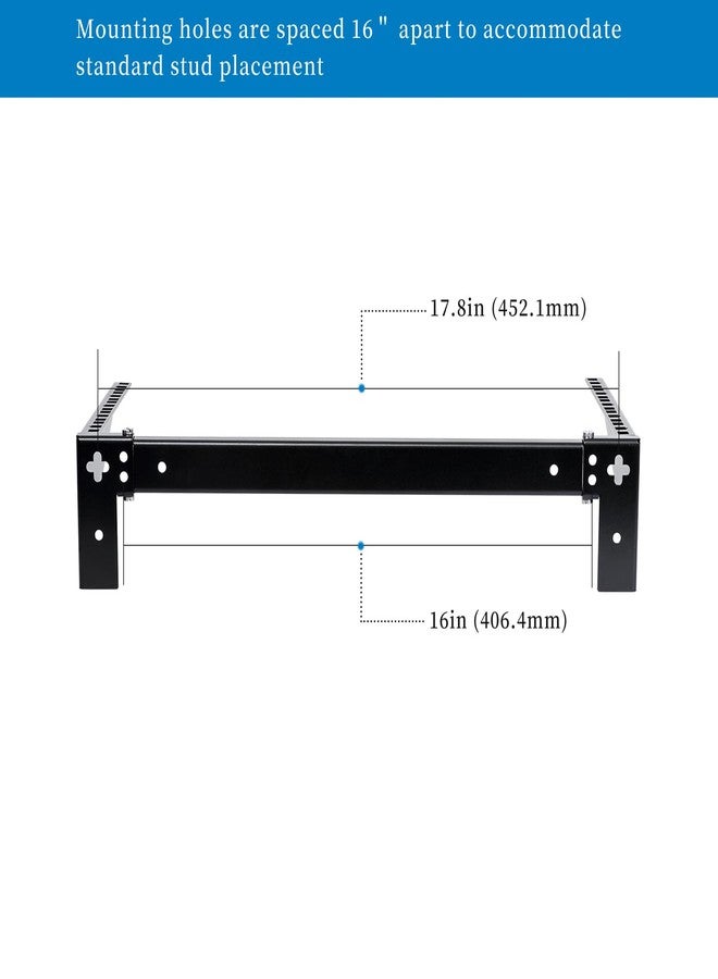 RackPath 5U Vertical Wall Mount Rack - Heavy Duty 125lbs Capacity Vertical Mounting Bracket (5U) - Image 3