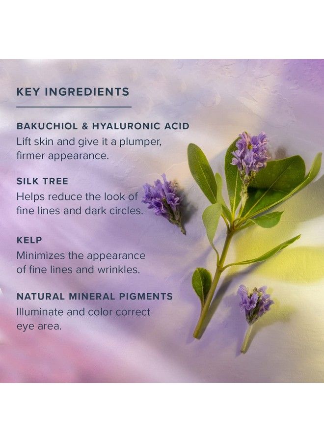 Heritage Store Aura Glow Eye Cream Under Eye Brightener & Hydrator Minimizes Look Of Puffiness Dark Circles Fine Lines & Wrinkles W/ Bakuchiol Hyaluronic Acid Kelp & Clear Quartz Vegan 05Oz - Image 4