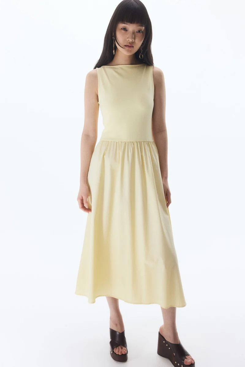 H&M Sleeveless flared-skirt dress