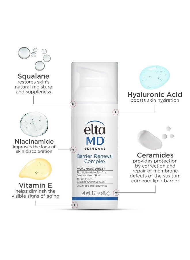 EltaMD Barrier Renewal Complex Face Moisturizer for Dry Skin, Sensitive Skin Moisturizer for Face, 1.7 oz Pump - Image 4