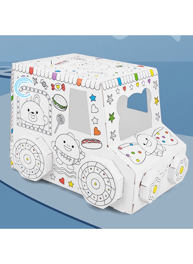 NIBEMINENT 5-Piece Doodle Drawing Castle Creative Kids Playing Toy Set 28x2x21cm - Image 2