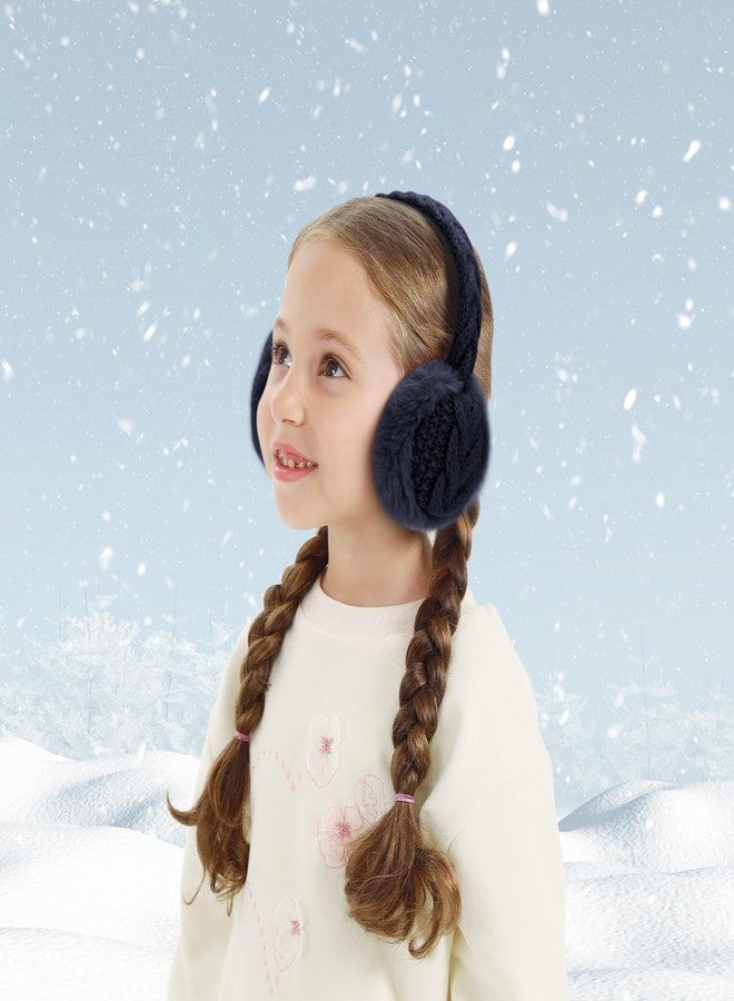 BEARAE Kids Knit Earmuffs Gloves Set Winter Soft Plush Ear Muffs Boys Girls Elastic Knit Mittens Outdoor Warm Ear Warmers - Image 5